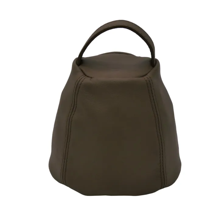Visual DOOR STOPPER IN GRAINED LEATHER