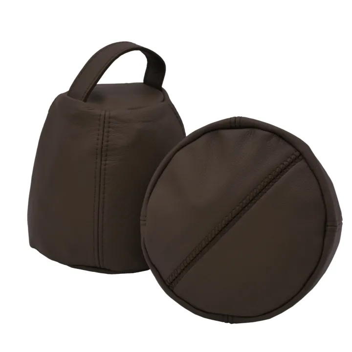 Visual DOOR STOPPER IN GRAINED LEATHER