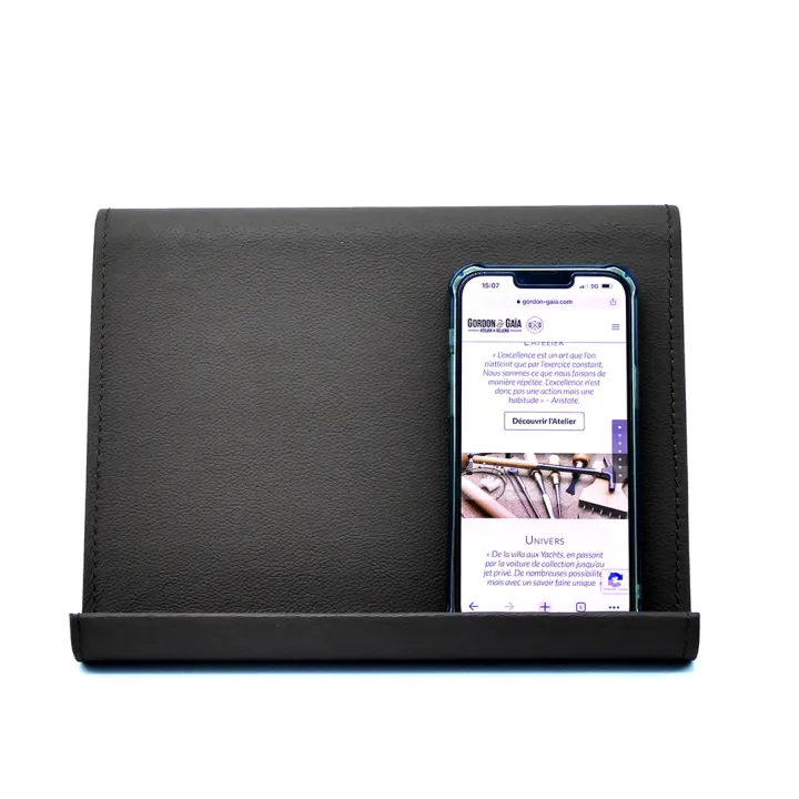Visual IPAD HOLDER FULL COVERED IN LEATHER
