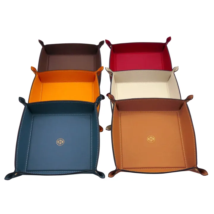 Visual LEATHER VALET TRAY WITH EYELETS