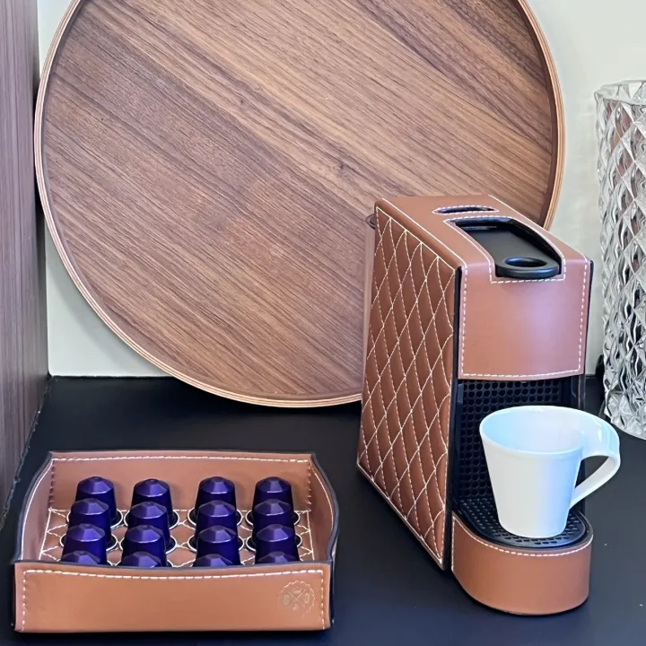 Visual LEATHER COVER FOR NESPRESSO COFFEE MACHINE