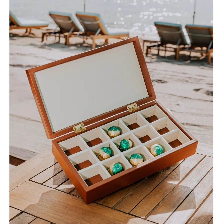 Visual NESPRESSO CAPSULE BOX COVERED WITH LEATHER