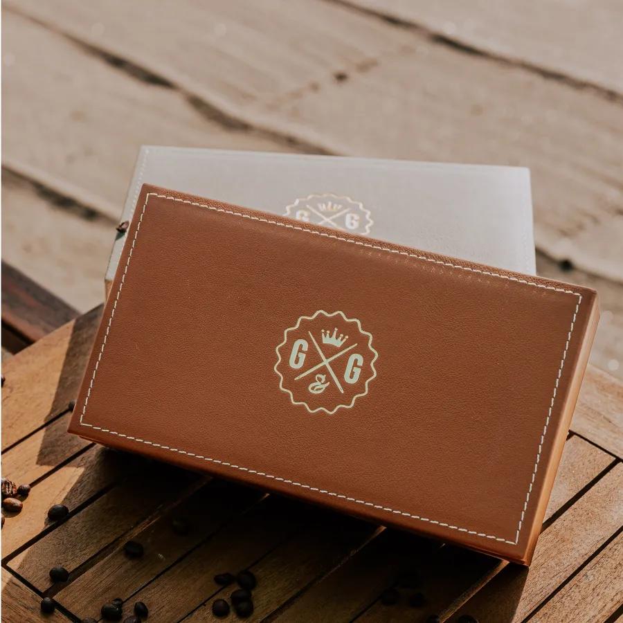 Visual NESPRESSO CAPSULE BOX COVERED WITH LEATHER