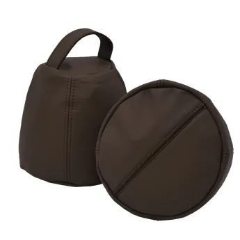 DOOR STOPPER IN GRAINED LEATHER