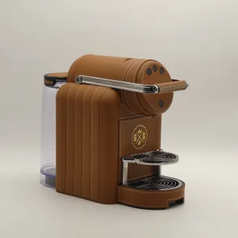 COFFEE MACHINE PROFESSIONAL NESPRESSO COVERED IN LEATHER