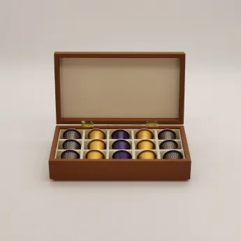 NESPRESSO CAPSULE BOX COVERED WITH LEATHER