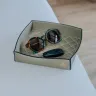 Visual SOFT PIN TRAY IN SMOOTH LEATHER WITH DIAMOND QUILTING