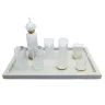 Visual RECTANGULAR TRAY COVERED IN GRAINED LEATHER