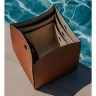 Visual SQUARE SMOOTH LEATHER BASKET